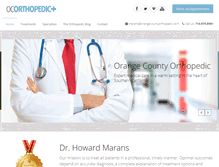 Tablet Screenshot of orangecountyorthopedic.com